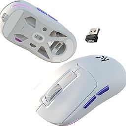 Kreo Pegasus 58 GMS Ultra Lightweight Wireless Gaming Mouse, Top PixArt Sensor, 6 Programmable Buttons, Bluetooth, 2.4GHz Connectivity Gaming Mouse, DPI Upto 26000, Software Included (Pegasus-White)-image-42