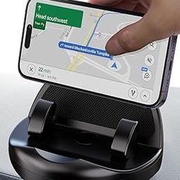 Fennec Mart Universal 360° Car Mobile Holder Non-Slip Dashboard Silicone Phone Mount, Adjustable for Landscape/Portrait View, Compatible with All Smartphones (Black)-22