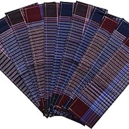 Winnie Men's Luxury 100% Pure Cotton Handkerchief With Dark Color Checks/Size 50 CM X 48 CM (Pack of 12)-image-96