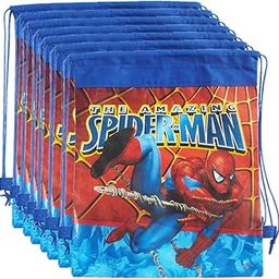 Asera 12 Pcs Spiderman Dori Bag Sack Bag for Birthday Return Gifts for Kids (Red)-18