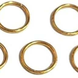 House Of Common Beads Sterling Silver Plated Metal, Alloy, Brass, Tungsten Nose Ring (Pack Of 5) Gold-image-6