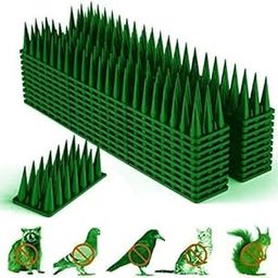 SPIKESTORE Set of 10 Bird Spikes for AC/Balcony/Balustrades Protect Windows Against Pigeons for Children's Safety (Green)-16