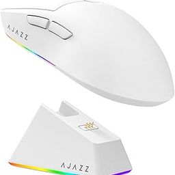 MechLands AJAZZ AJ139 V2 MC Gaming Mouse with Charging Base, Adjustable 12,000 DPI, PAW3311 Sensor, 3 Modes Wireless Mouse, 500mAh Battery, 1000 Polling Rate, 66g Lightweight, Win/Mac (White)-image-28