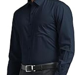 Navy Twill Wrinkle Free Solid Shirt-picture-14