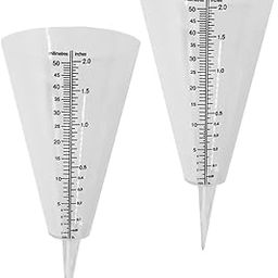 SEWOART 2pcs Transparent Cone Shaped Rain Measuring Cup Accurate Outdoor Rain Gauge for Gardening Farming and Climate Research Easy to Read Millimeters-image-6