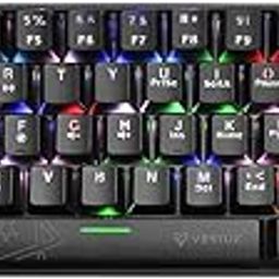 Vertux Bluetooth Gaming Keyboard, Full Anti-Ghosting 60% Mechanical Wired/Wireless Keyboard with 1.8m USB-C Cable, 18 RGB Effects and Multi-Device Connectivity for Windows, Mac OS, VertuPro-19