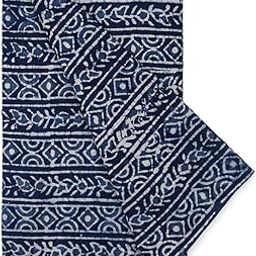 Bagru Print Cotton Fabric for Women's Kurti, Dress, Patiala, Palazzo and Chudidar (Indigo Base Dabu Print)-picture-42