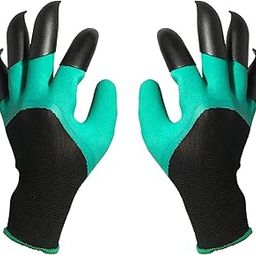 Patio Planet Duty Garden Farming Gloves Washable with Right Hand Fingertips ABS Claws for Digging and Gardening (Free Size, Green)(Acrylonitrile Butadiene Styrene, pack of-image-4