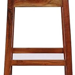 Solid Sheesham Wood Luxury Stool for Home Kitchen, Living Room - Side Seating With Brown Finish-picture-26