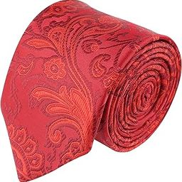 Kovove Red Floral Neck Tie For Men-image-61