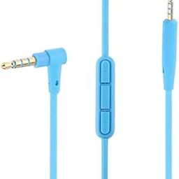 Eatech 2.5 mm to 3.5 mm Male Audio Aux Earphone Extension Replacement Cable with Microphone Volume Control Compatible for Bose On-Ear 2 OE2 OE2i QC25 Headphone Line (1.5 Meter / 150 cm, Blue)-18