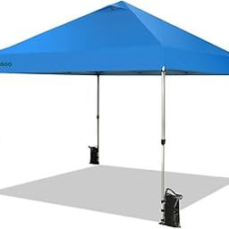 Ugaoo 10x10 Pop-Up Gazebo/Canopy- Tent with One Push Setup | Easy Outdoor Sun Shade for Events, Parties, Camping | Gazebo with STO-N-Go Cover Bag | Silver Coated Top | Colour-Blue-20