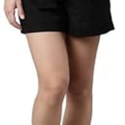 Gocolors Women's Solid High Rise Relaxed Fit Linen Shorts-image-33
