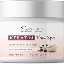 Ston Plus Keratin Hair Spa – Enriched with Shea Butter for Damaged Hair Deep Conditioning & Repair Treatment-image-66