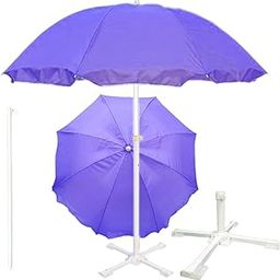 RAINPOPSON Outdoor Garden Umbrella With Stand Big Size Patio Garden Umbrella (Purple) 8Ft-picture-27