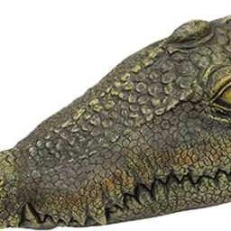 UJEAVETTE Floating Alligator Head Outdoor Crocodile Head Decor for Pond Patio Koi Pond-image-8