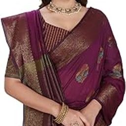 Women's Chanderi Cotton Silk Saree With Unstitched Blouse Piece (PRATIKSHA 3), Pink-40