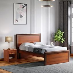 GODREJ INTERIO Bed, Adriana Single Size Engineered Wood Bed, 1-Year Warranty, Walnut, Particle Board-image-45