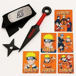 Anime Ninja Toy Set for Kids – Includes Kunai Knife, Leaf Village Headband, Ninja Shuriken Stars, Cosplay Roleplay Accessories & Bonus Anime Stickers Gift-image-17