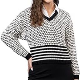 Womens V-Neck Pullover Sweater for Winter Wear | Full Sleeve Stylish Pullover Sweater-image-15
