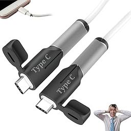 ACMUST Silicone Charger Cable Protector, Useful Cord Sleeve for Daily Life, Safety Cover for iPhone and Android Phone Charging Cables, Cool Mobile Accessories and Gadgets (Type C to Type C)-image-14