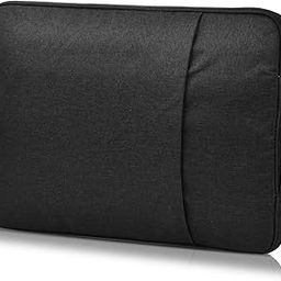 Laptop Sleeve 15.6-16 inch Laptop Sleeve Case with Handle 2 Compartments for Women and Men, Travel Work Bag (Black), Black-image-5