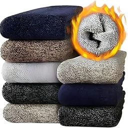 Men's Woolen Thick Towel Formal Winter Wear Terry Thermal Calf Length Socks, Pack Of 3, Free Size,Multi-image-77