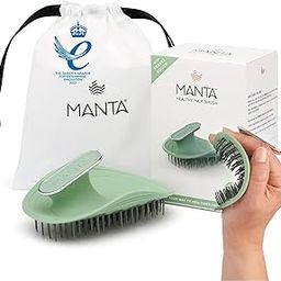 MANTA Original Anti Breakage Hairbrush Gentle Detangling Brush For Wet & Dry Hair For Women & Men, Serene Green-image-20