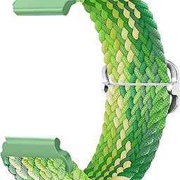 GooseBox Nylon Replacement Braided Watch Strap 20mm with Metal Buckle Compatible with Tagg Verve Plus/Ultra (Lime)-image-31