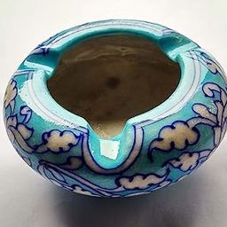 Shiv KRIPA Ceramic Pottery Ash Tray (Blue)-image-99