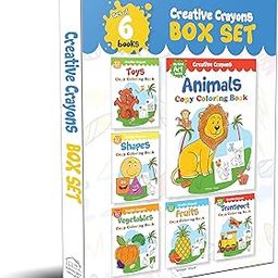 Colouring Books Super Boxset: Pack of 6 Crayon Copy Colour Books for Kids: Creative Crayons Series - A Pack Of 6 Crayon Copy Colour Books-10