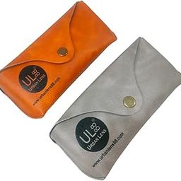 Sunglasses case for spectacles Pack of 2 | Faux Leather Shiny EyeGlasses Case Pouch | Hard Box With Button lock Large Sunglass Cover For Men Women | Daily Mutli Use Travel Portable-10