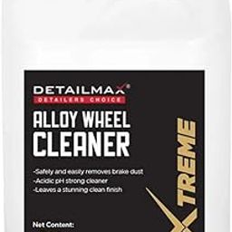 DETAILMAX® XTREME Alloy Wheel Cleaner Concentrated – Acid-Based pH Strong Formula, Brake-Dust & Tar Remover, Dilutes 50 ml per Litre Water, Safe on Alloy & Chrome Wheels - 5 Ltr-image-17