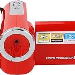 Focket Video Camera Camcorder, 16MP 1080P HD 16X Digital Zoom Digital Camera Recorder with 2 Inch Color Rotation Screen, 32GB Memory Card, USB Vlogging Camera for Travel (Red)-9