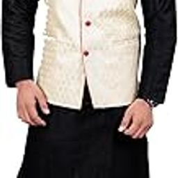 Men's Silk Kurta Pajama with Designer Ethnic Nehru Jacket/Modi Jacket-picture-15