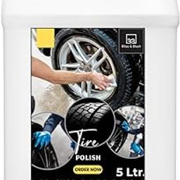 B&B BLISS & BLUSH Tyre Shiner 5 L Extreme Black Tyre Shine - Long Lasting & Dirt Repellant Formulation - Ultra Wet Black Shine, Non-Greasy Tyre Polish For Car-image-58