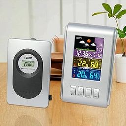 UJEAVETTE Digital Alarm Clock LCD Screen Indoor/Outdoor Temperature Humidity Meter-image-56