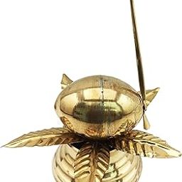 Brass Mangal Kalash with Coconut and Mango Leaves – Small Pooja Kalash | Daab/Nariyal for Puja, Marriage, and Havan | Traditional Hindu Ritual Kalash for Festivals, Weddings-image-77