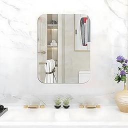 Zippytoon Self Adhesive Rectangular Mirror Sticker | Easy Peel & Stick Wall Mirror | 30x39.5 CM | Shatterproof & Lightweight | Bathroom, Bedroom, Living Room Décor-image-42
