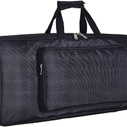 Baritone Keyboard & Piano Case/Cover/Backpack For Arturia KeyLab Essential 61 Keys Heavy Light weight Bag with Front Pocket 37 X 12 X 4 Inch Black-31