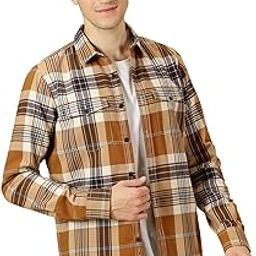 Men's | Checks | Full Sleeve | Regular Fit | 100% Cotton | Double Pocket | Spread Collar | Casual Shirt-image-10