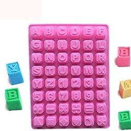 Silicone Alphabet, Number and Sign Mould/Mold Cake Decoration,Chocolate soap Baking Candle Making Craft (Random Color)-14