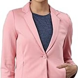 Athleisure Slim Fit Single Breasted One Button Sporty Blazer for Women with 2 Side Zipper Pockets - A903 | Quick Dry & Antimicrobial Finish Blazer-image-3