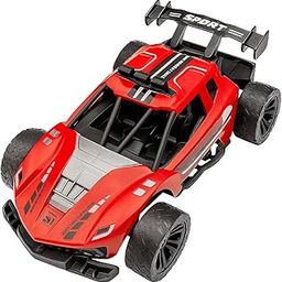 Remote Control Car with Sport Spoiler, USB Rechargeable RC Racing Vehicle, Red and Black-16