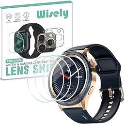 Wisely |Pack of 3pc| Screen Guard Protector For Noise Halo 2 (1.43'' inch) Anti Shock, Anti-Scratch, HD Clear, Tempered Glass-19