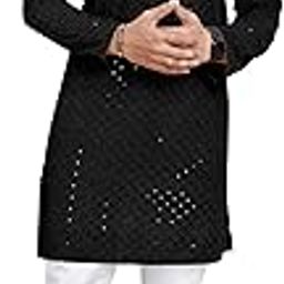Tradition Men's Kurta Pajama Set for Classic Style |LAKHNAVI KURTA SET WITH PYJAMA-image-1