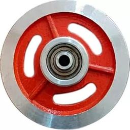 FSENTERPRISES Gym Machine Aluminium Solid Pulley 4inch.Wheel 1 pcs Replace for Machine Multi-Training Bar (Silver)-32