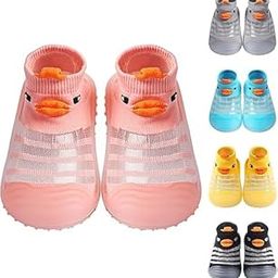 Baby First Walking Shoes, Baby Socks Shoes Boys/Girls Infant Non-Slip Breathable Slippers with Soft Rubber Sole Baby Boys Girls Sneakers Duck Design-image-82