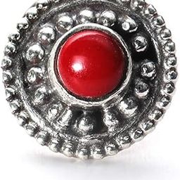 Stone Nose Pin Wire Nose Pin in Pure 92.5 Sterling Silver-image-74