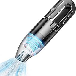 SWISS MILITARY Portable Vacuum Cleaner for Car, Rechargeable | Car Vacuum Cleaner Wireless with 3 Attachments, Dry & Wet Suction| 6000PA Powerful Suction, 120W Motor, 2000 mAh Battery, 12V, Black, 1-10